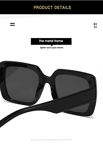 ZENYS Large Frame Fashion Outdoor Vacation Photo Shoot Sunglasses for Men and Women (Color : A, Size : 1)3