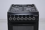 BlueFlame DG5403XBZB 50 cm Freestanding Dual Fuel Cooker With Double Cavity Oven - Black - Image 7