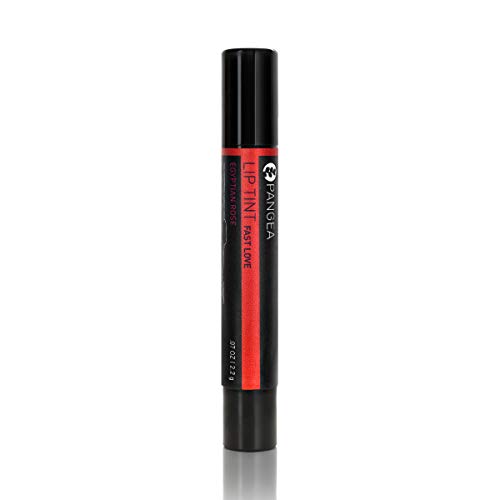 Pangea Organics Lip Tint | Fast Love | Best Hydrating Lip Care | Natural Beeswax Lip Balm | Organic Lip Moisturizer | Gluten-Free | Non-GMO
