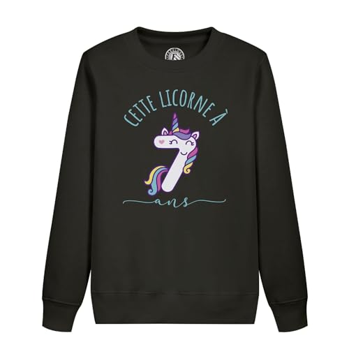 Sweatshirt licorne 7 ans pour accompagner les sourires de son anniversaire