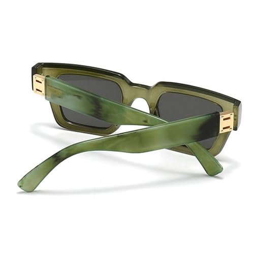 helena Fashion Square Women Luxury Sunglasses Vintage Thick Frame Candy Color Clear Gradient Eyewear Men Punk Sun Glasses S673