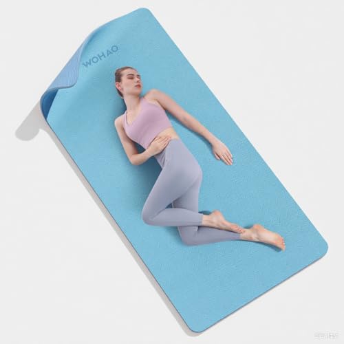 12F-Foldable Yoga Mat 192 * 67 * 1 (Acid Blue+Orange)