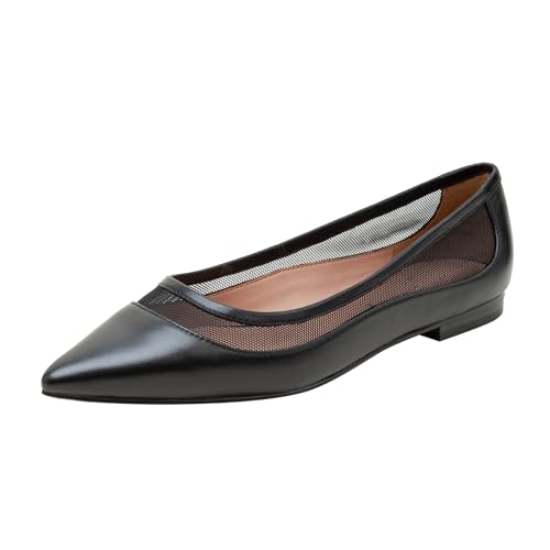 Linea Paolo - Novah - Womens Mesh Leather and Velvet Flats