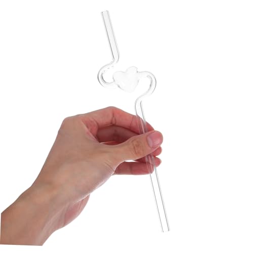 Pajitas transparentes con forma de corazón CALLARON para compartir bebidas en pareja 5