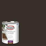 Glidden Grab-N-Go Porch and Floor Interior/Exterior Paint, 1 Gallon, Satin, Brown, Scratch Resistant, 128 Fl Oz (Pack of 1)
