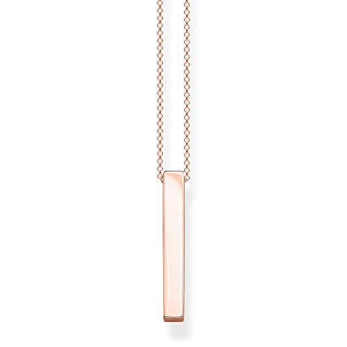 THOMAS SABO Damen Kette Roségoldener Quader 925 Sterlingsilber, 750 Roségold Vergoldung KE1907-415-40 – Ansicht 1