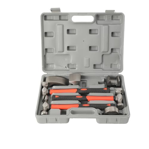 Cozyel Kit de débosselage de carosserie 7 pièces, Marteau Carrossier, Marteaux et tas pour carrossier, Marteau de Réparation de Carrosserie Automobile, pour...