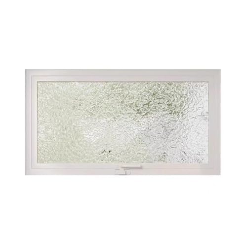 Ventanas Batientes Ventana Rectangular Para Casa, Ventana Corrediza Con Marco De Metal Ventilado De Repuesto, Ventana De Vidrio Templado Giratoria De 360° Para Sótano, Garaje Y Baño(White,60x30 cm/23.
