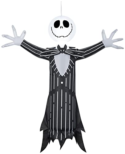 Gemmy Airblown Inflatable Hanging Jack Skellington Black