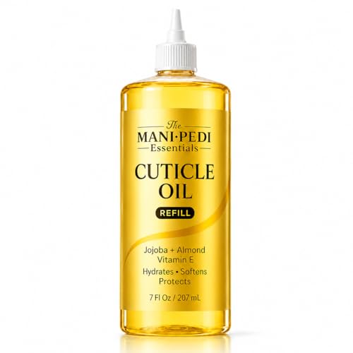 Image of TMPE Professional Cuticle Oil Refill /Bulk Pack, enriched with Jojoba Oil, Vitamin E & Sweet Almond Oil. Manicurist's Choice for Healthy, Nourished Nails & Cuticles - 200ml