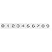 Carded Numbers, 0 Thru 9, 3/4 In. H, PK 25