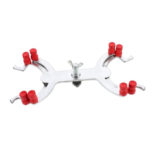 MUSISALY Double Buret Clamp Aluminum Clip for Titration Table Lightweight Easy to Use