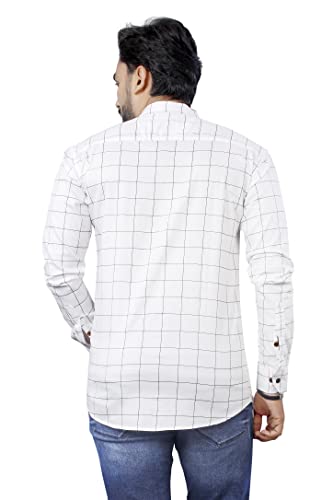 Image of Men's Casual Cotton Checks Shirt