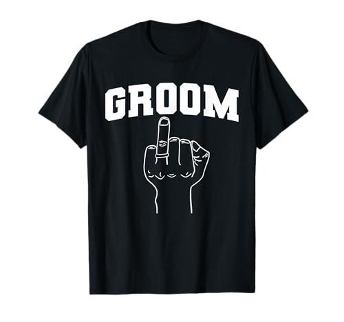Wedding Honeymoon Bachelor Finger Ring Hubby Funny Groom T-Shirt