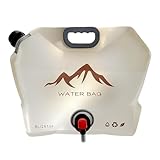 Kunknot Collapsible 2-Gallon Water Jug Portable Camping Bag with Leak-Proof Spigot Durable BPA-Free 8L Collapsible Water Container for Hiking Camping Emergency Prep (Beige)