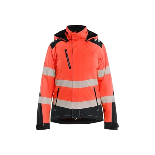 Veste de travail softshell femme rouge fluo noir hiver feMyanMare 4401