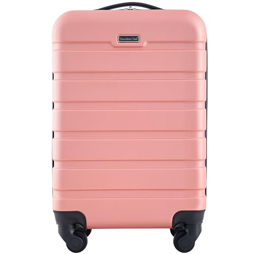 Travelers Club Harper Luggage, Rose Gold, 22-Inch Carry-On