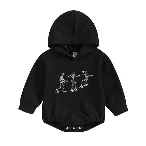 Image of xiqaalombvt Infant Baby Boy Girl Fall Clothes Hoodie Pullover Sweatshirt Romper Color Block Long Sleeve Onesie Outfit