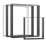 2 Tischbeine, Rechteckige Tischbeine, Tragendes Tischgestell, 300 kg Belastbar, Passend für Wohnzimmer, Bars, Büros usw. (40 x 43 cm, Mattschwarz)