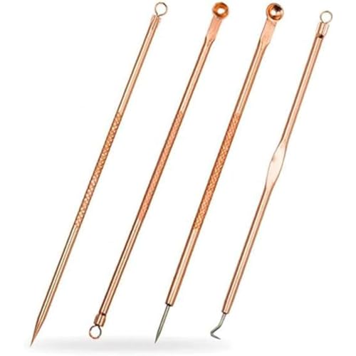 Kit 4 Peças Pinça Extrator Removedor De Cravo Espinha Acne + Estojo - Ferramentas Profissionais Skin