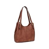Hexagona   Sac porté épaule 2 anses   Compatible téléphone Portable   pour Femme   Collection Toscane   Fauve