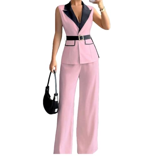 Women's 2026 Elegant Strapless Top and Straight-Leg Pants Set, Summer