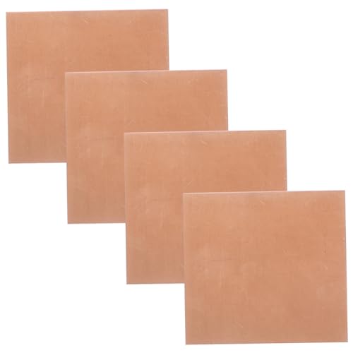 BELLIFFY 4 Sheets Sheets Copper Plate for Crafts Metal Plates for Jewelry Copper Plate for Jewelry