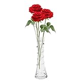 Kleine Blumenvase, Mini-Öffnung, Einzelstiel-Vasen, Blütenknospenvase, Vase mit gedrehtem Draht und schräger Mündung für Hochzeit, Party, Heimdekoration, Wohnzimmer, Büro, Dekoration, 20 cm Höhe