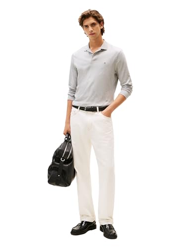 Tommy Hilfiger Men's Liquid Cotton Regular Long Sleeve Polo, Light Grey Heather XX-Large - image 3