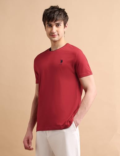 Image of U.S. POLO ASSN. Solid Cotton T-Shirts for Men - Breathable & Comfortable, Half Sleeves Mens Casual T Shirts
