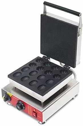 Commercial 2 in 1 Waffle Maker Non-Stick Muffin Machine Belgium Waffle Iron Stove Waffle Baker Nut Flower Shape Waffle Making Machine (220V)