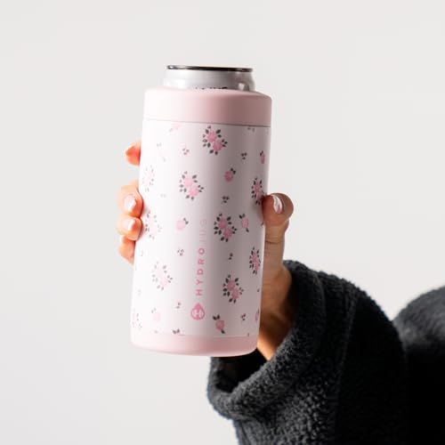 Image of HydroJug Tall Can Cooler 16 oz, Stainless Steel Can Holder, Wildrose