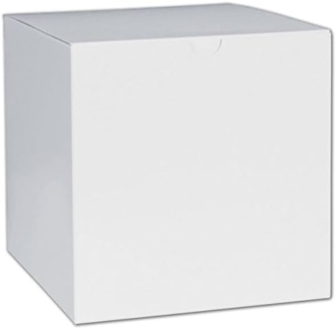EGPChecks One-Piece Gift Boxes 6 x 6 x 6 (White), 100 Count