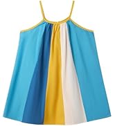 SIUULUZZ Little Girls Dresses Summer Sleeveless Halter Neck Stripes Dress Casual Beach Sundress f...