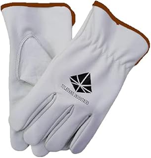 Toledano Industries 12 Pair Large Premium Cut Leather Work Gloves
