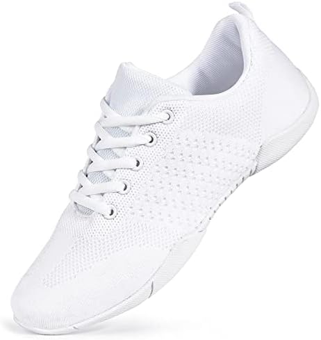 ZVC Cheer Shoes Girls White Cheerleading Shoes for Women Cheer Sneakers Youth Kids