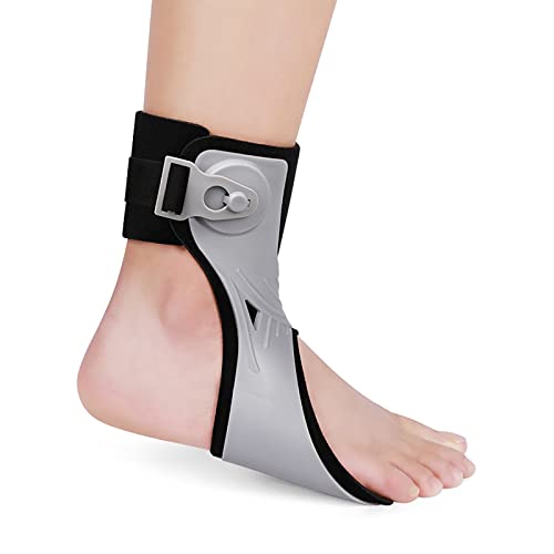 Soporte de caída de pie, unisex, se adapta a la ortesis del pie derecho/izquierdo, cómoda compresión acolchada ajustable para mejorar la marcha al caminar, evita calambres esguinces de tobillo