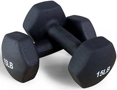 BalanceFrom Colored Vinyl Coated Cast Iron Dumbbells, Pair