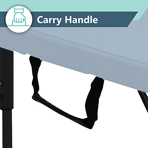 Peakform 4-Foot, Height Adjustable, Fold In Half Table, Gray #TOP5