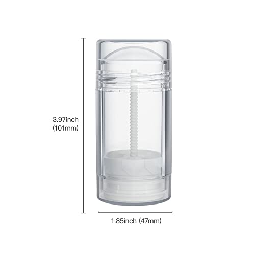 Tekson 2.5oz Empty Refillable Deodorant Containers, 3PCS Twist-UP Containers Tubes, Empty Balm Travel for Lotion Stick