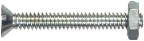 Hillman 2607 1/4-20 x 6-Inch Flat Head Slotted Stove Bolts with Nut, 8-Pack image 2