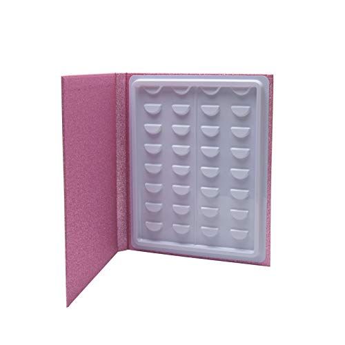 CALIDAKA 16 Pair Eyelash Storage Book,Makeup Display Sample Container,Eyelash Catalog Travel Glitter Paper