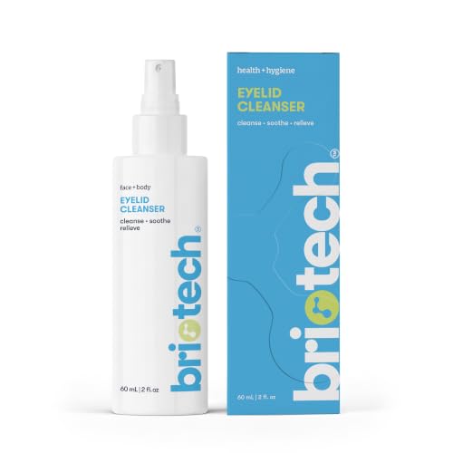 BRIOTECH Eyelid Cleanser, Hypochlorous Acid Spray, Travel, 2 fl oz