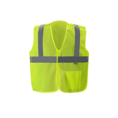 2W International B520C-2 2XL Class 2 Five Point Breakaway Vest Lime - 2XL