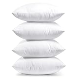 OTOSTAR Throw Pillows Insert 18x18 Inch Premium Pillow Inserts Set of 4 Square Interior Bedding Deco