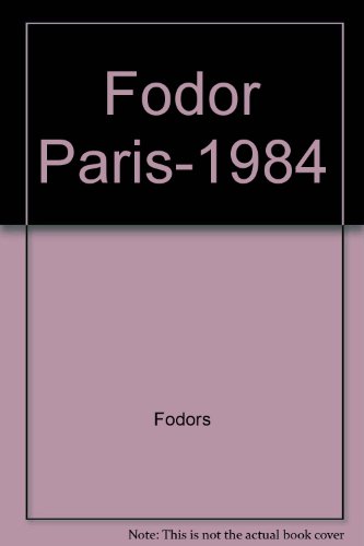 Fodor Paris-1984 0679010270 Book Cover