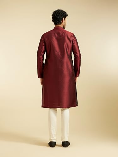 Image of DIWAS BY MANYAVAR Men's Art Silk Self Design Kurta (1pc)