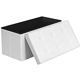 SONGMICS Faltbarer Sitzbank, Sitztruhe mit 80 L Stauraum - 7