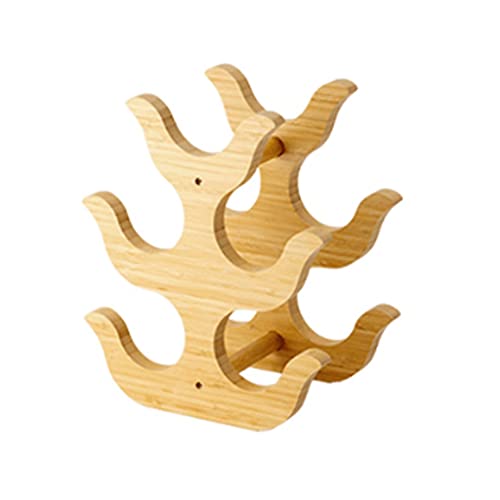 Soporte para botellas de vino de bambú para 10 botellas miniatura 1