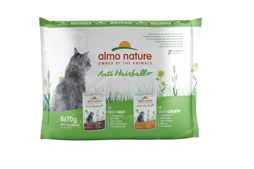 Almo Nature Holistic Anti Hairball Multipack con Manzo & con